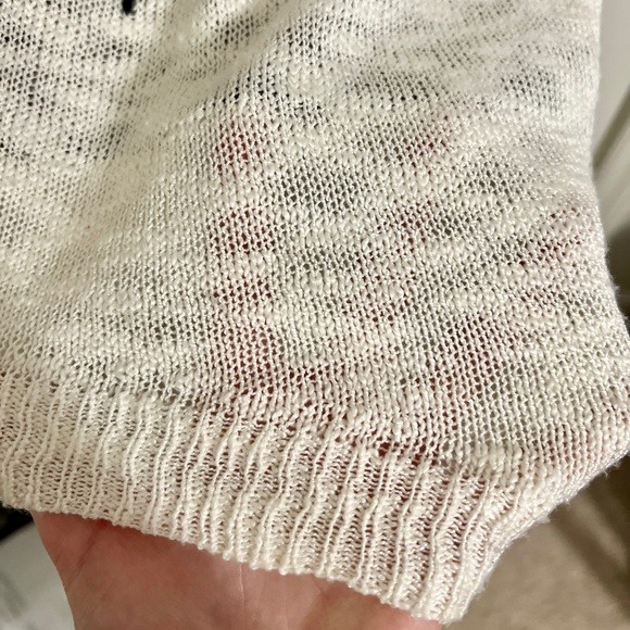 Cream black and blush knit sweater size XS - Picture 6 of 7